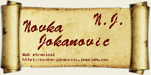 Novka Jokanović vizit kartica